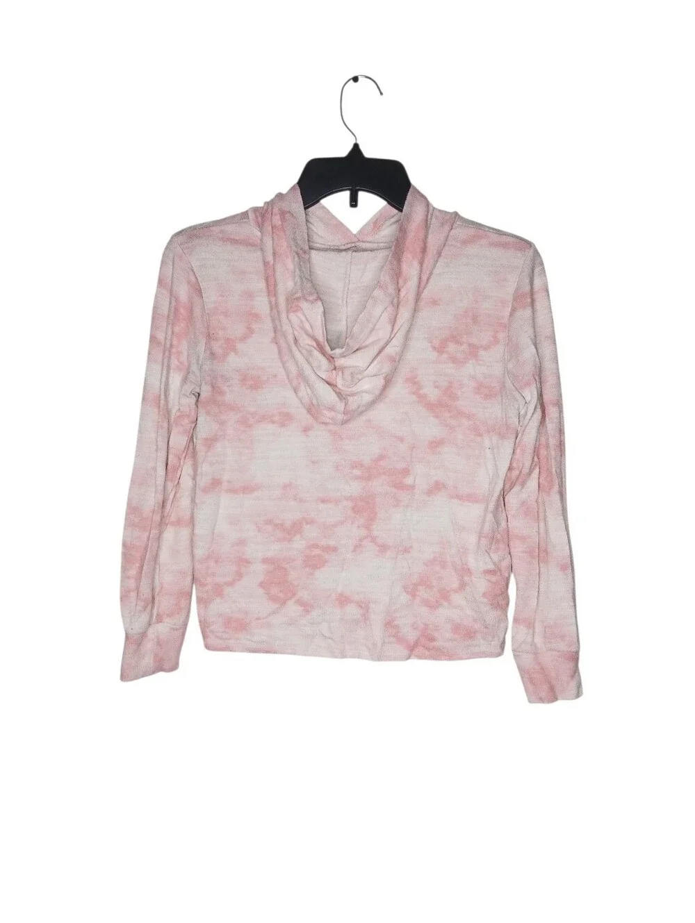 Old Navy Girls Pink Tie-Dye Lightweight Hoodie Top